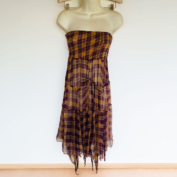 Free People Intimately Strapless Smocked Tube Boho Chic Maxi Dress/Top - Picture 3 of 15